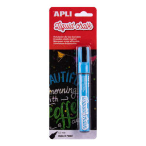 apli rotulador de tiza liquida punta redonda de 5.5mm facil de borrar con paño humedo secado rapido y uso sencillo base agua libre de toxicos