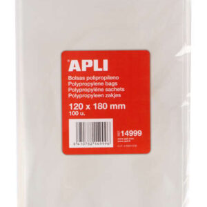 apli bolsas polipropileno transparente 120x180mm galga 120 alta resistencia y flexibilidad uso alimenticio