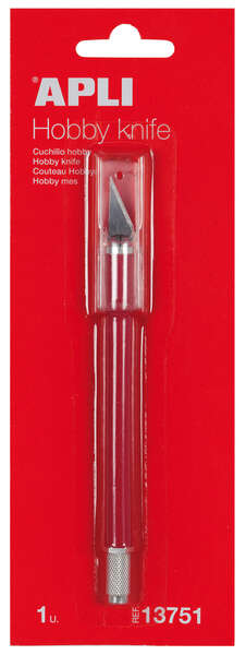 apli cuchillo hobby de precision longitud de la hoja 3cm hoja de acero inoxidable mango engomado incluye cuchilla de repuesto