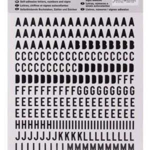apli letras de palo mayusculas adhesivas altura 10mm color negro pack de 2 hojas con 486 letras