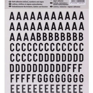 apli letras adhesivas de palo mayusculas altura 15mm pack de 4 hojas con 468 letras color negro