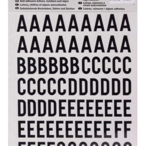 apli letras de palo mayusculas adhesivas altura 20mm color negro pack de 4 hojas (301 letras)