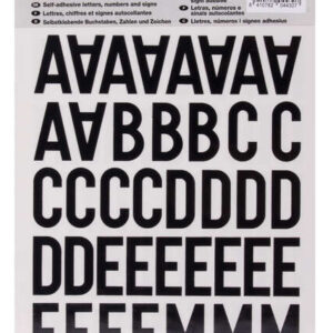 apli letras adhesivas de palo mayusculas altura 30mm color negro pack de 4 hojas con 153 letras