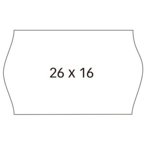apli pack con 6 rollos de 1.000 etiquetas blancas para maquinas etiquetadoras de precios de 2 lineas tamaño 26x16mm adhesivo permanente compatibles con modelos 101419 y 102365