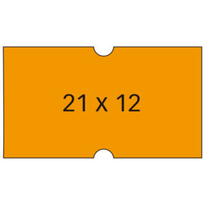 apli pack de 6 rollos etiquetas naranjas 21x12mm para maquinas de precios de 1 linea 1000 etiquetas/rollo adhesivo removible y cantos rectos alta calidad para marcaje claro y preciso compatibles con etiquetadoras apli modelo 101418 y 101948