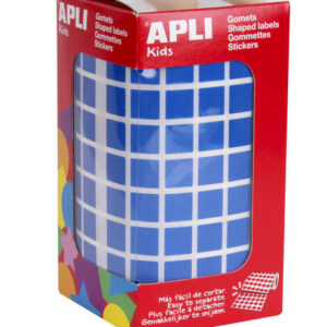 apli gomets cuadrados azules 10x10mm 59 hojas pretroqueladas 6372 gomets por rollo ideal para actividades infantiles