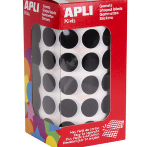 apli gomets redondos Ø 15mm 59 hojas pretroqueladas 2832 gomets por rollo adhesivo base agua normas en 71 y cadena de custodia fsc ideal para escuelas y talleres infantiles
