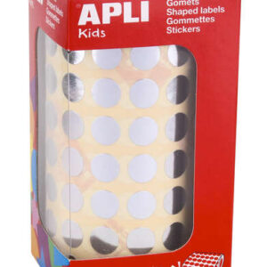 apli gomets redondos plata metalizado Ø 10.5mm 5192 unidades por rollo desarrolla habilidades y capacidades en niños