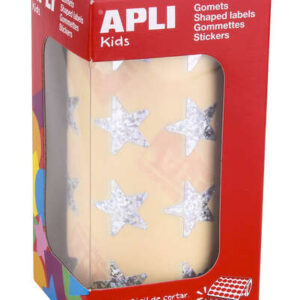 apli gomets estrella holograficos 19.5mm 1416 unidades por rollo ideal para actividades infantiles cumple normas de calidad y seguridad