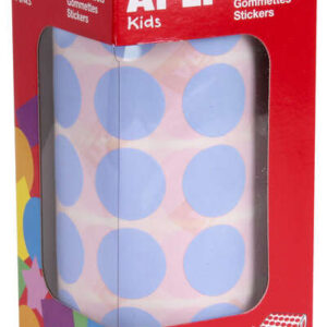 apli gomets redondos Ø 20mm azul claro 59 hojas pretroqueladas 1770 gomets por rollo ideal para escuelas y talleres infantiles normas en 71 y fsc adhesivo base agua materiales 100% reciclables