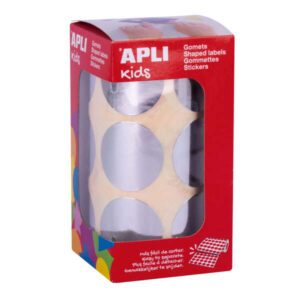 apli gomets redondos plata metalizado Ø33mm 59 hojas pretroqueladas adhesivo base agua normas en 71 y fsc