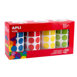 apli gomets geometricos surtidos parchis 20mm adhesivo permanente 8260 gomets 59 hojas pretroqueladas 35 gomets por hoja desarrollo de habilidades y capacidades normas de calidad y seguridad cumplidas