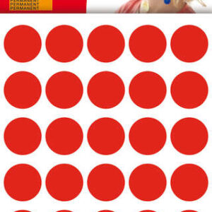 apli bolsa de 180 gomets redondos Ø 20mm adhesivo permanente desarrollo de habilidades y creatividad ideal para escuelas infantiles color rojo