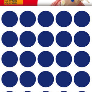 apli bolsa de 180 gomets redondos Ø 20mm adhesivo permanente desarrollo de habilidades y creatividad ideal para escuelas infantiles color azul oscuro