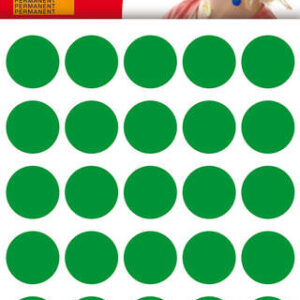 apli bolsa de 180 gomets redondos Ø 20mm adhesivo permanente desarrollo de habilidades y creatividad ideal para escuelas infantiles color verde