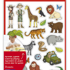 apli bolsa de gomets tematicos la selva 63 gomets en 3 hojas adhesivo removible desarrollados con educadores libre de disolventes ilustraciones divertidas enriquece vocabulario habilidades motoras coloridos