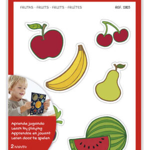 apli gomets tematicos las frutas xl 22 gomets en 2 hojas a4 desarrollados con educadores adhesivo removible seguros y ecologicos ilustraciones divertidas tamaño xl sin borde coloridos