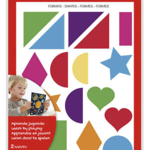 apli gomets tematicos formas geometricas xl 2 hojas a4 (64 gomets) desarrollados con educadores adhesivo removible tamaño xl sin borde adhesivo base agua libre de disolventes colorido