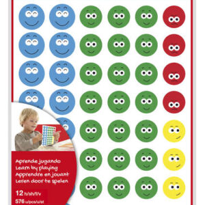 apli gomets cara feliz ii 576 gomets por bolsa 4 estilos de cara diferentes motivan y premian a los niños enseñan a expresar sentimientos adhesivo base agua libre de disolventes
