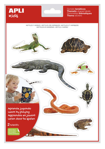 apli gomets tematicos realistas de reptiles y anfibios 20 gomets imagenes realistas para relacionar animales adhesivo removible adhesivo base agua libre de disolventes descubre el surtido