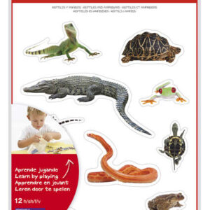 apli gomets tematicos realistas de reptiles y anfibios 120 gomets imagenes realistas para relacionar animales adhesivo removible ideal para escuelas reciclables coloridos