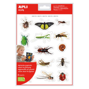 apli bolsa de gomets tematicos realistas insectos 28 gomets tematicos por bolsa imagenes realistas de insectos adhesivo removible cumple normas en 71 y fsc libre de disolventes colorido