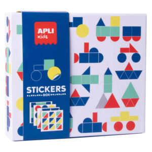 apli kids juegos de gomets vehiculos 200g laminas ilustradas gomets removibles geometricos alto valor didactico diseño exclusivo de caja de carton recomendado para niños a partir de 3 años