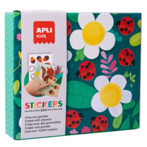 apli kids juegos de gomets mariquita 8 laminas ilustradas de 200g 8 hojas de gomets removibles geometricos alto valor didactico caja de carton con diseño exclusivo