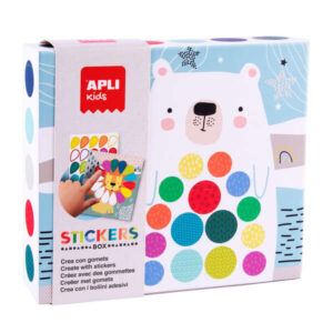 apli juego de gomets oso 8 laminas ilustradas de 200g 8 hojas de gomets removibles geometricos libro guia con ejemplos alto valor didactico colorido