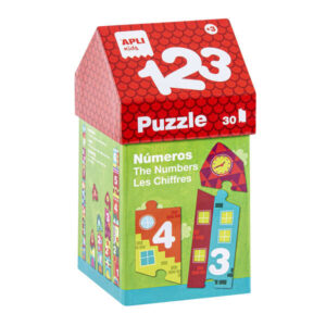 apli puzle educativo de numeros y series 30 piezas de diferentes tamaños piezas resistentes y seguras facil manejo carton de 2mm con acabado brillante desarrolla habilidades matematicas colorido