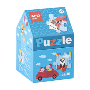 apli puzle casita infantil de 24 piezas tamaño 42x28mm piezas resistentes y seguras desarrollo de habilidades y capacidades acabado brillante colorido