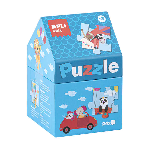 apli puzle casita infantil de 24 piezas tamaño 42x28mm piezas resistentes y seguras desarrollo de habilidades y capacidades acabado brillante colorido