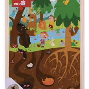 apli kids puzle de niveles el bosque 254x5x376 mm diseño infantil y colorido piezas resistentes y seguras mejora la concentracion y la percepcion espacial bolsa de algodon organico incluida