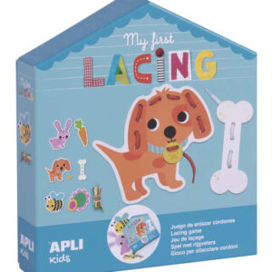 apli myfirstlacing juego de enhebrar para niños fomenta la motricidad fina y la coordinacion ojo mano incluye cordones y tarjetas con dibujos para enhebrar