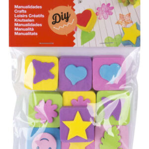 apli mini sellos goma eva 10 u ideal para manualidades y decoracion
