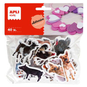 apli formas goma eva adhesivas animales de la granja 40u faciles de pegar variados diseños ideal para manualidades
