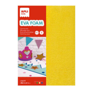 apli goma eva toalla medida a4 4 hojas colores rojo, verde, amarillo y azul
