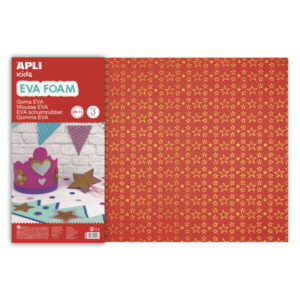 apli goma eva impresa purpurina estrellas 600x400 3 hojas brillantes y resistentes