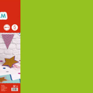 apli goma eva verde claro 600x400 5 hojas de tamaño grande y flexible ideal para manualidades y decoracion