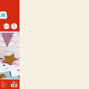 apli goma eva piel claro 600x400mm 5 hojas de tamaño grande y flexible ideal para manualidades y decoracion