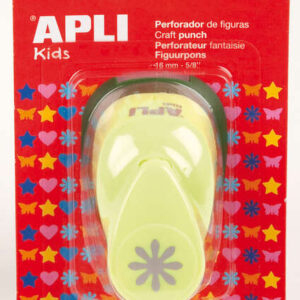 apli perforadora de papel en forma de flor tamaño de figura 16mm alta calidad para papel, carton y cartulina deposito de restos de papel doble uso ideal para scrapbooking y manualidades color verde