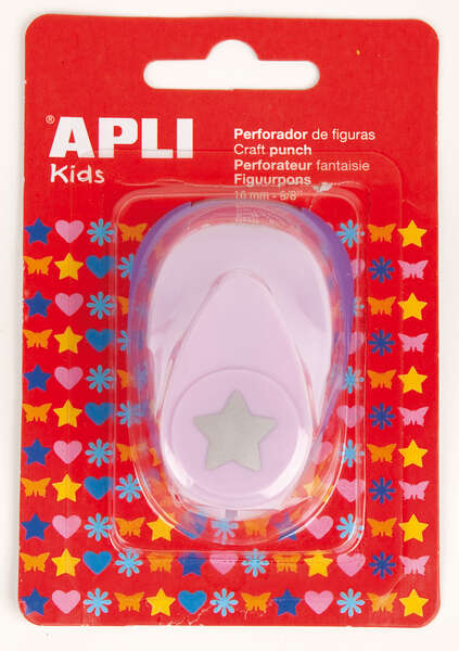 apli perforadora de papel en forma de estrella figura de 16mm alta calidad para papel, carton y cartulina deposito de restos de papel doble uso para decoracion ideal para manualidades y decoraciones color plateado