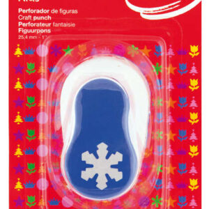 apli perforadora copo de nieve figura de 25.4mm perfora papel, carton, cartulina y goma eva de hasta 2mm deposito de restos doble uso ideal para manualidades y decoraciones color blanco