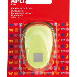 apli perforadora cuadrada de papel figura de 16mm alta calidad para papel, carton y cartulina deposito de papel doble uso para decoracion ideal para manualidades color plateado