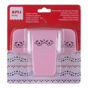 apli perforadora de papel para bordes en forma de flor altura de figura 1cm guia de corte preimpresa deposito de papel ideal para scrapbooking y manualidades color blanco