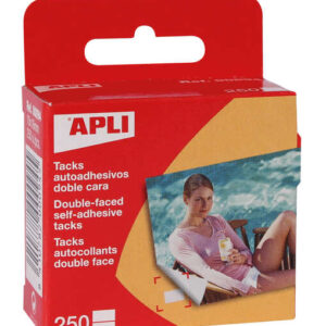 apli pack de 250 tacks autoadhesivos doble cara 10x16mm ideal para fotos, scrapbooking y manualidades libre de acidos transparente