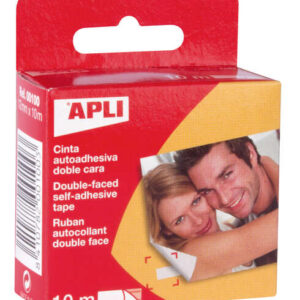 apli dispensador doble cara 12x10 facil extraccion resistente y duradero adhesion instantanea para reparaciones y trabajos manuales color transparente