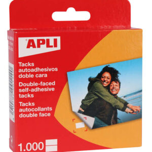 apli pack de 1000 tacks autoadhesivos doble cara tamaño 12x16mm ideal para manualidades y albumes libre de acidos