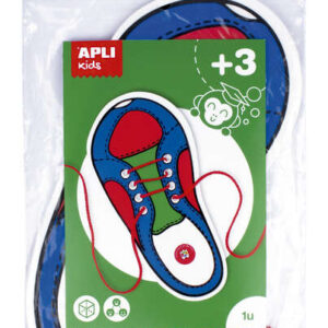 apli juego de aprendizaje para atar zapatos plantilla de plastico en forma de zapato de 100x210mm desarrolla psicomotricidad fina y coordinacion mano ojo cordon rojo