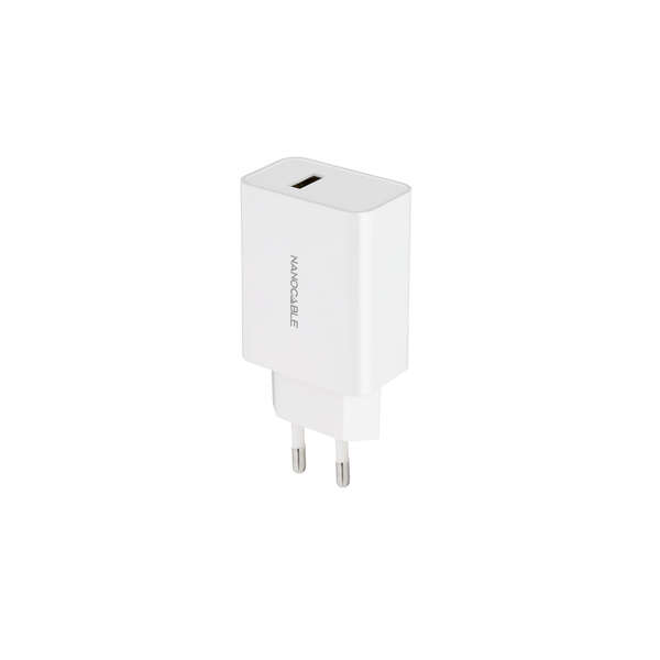 nanocable cargador usb 5v/2.1a color blanco